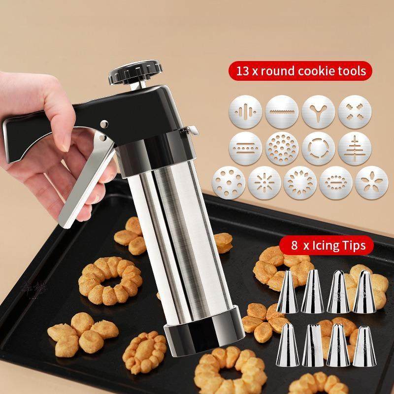 曲奇饼干枪挤压饼干机奶油裱花枪裱花嘴溶豆烘焙工具家用套装模具