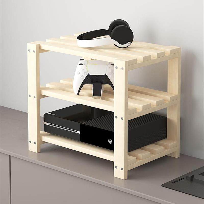 游戏机手柄置物架主机柜PS4放置架子两层简约实木PS5收纳木架,住宅家具,搁板/置物架/家用陈列架,淘宝优惠券,粉丝福利购,淘宝优惠卷