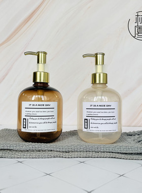 空瓶子分装瓶洗发水护发素沐浴露塑料按压瓶酒店样板间卫生间浴室
