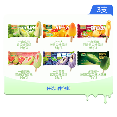 【满98包邮】东北大板一亩瓜田/蓝莓/百香果/抹茶树叶冰淇淋雪糕
