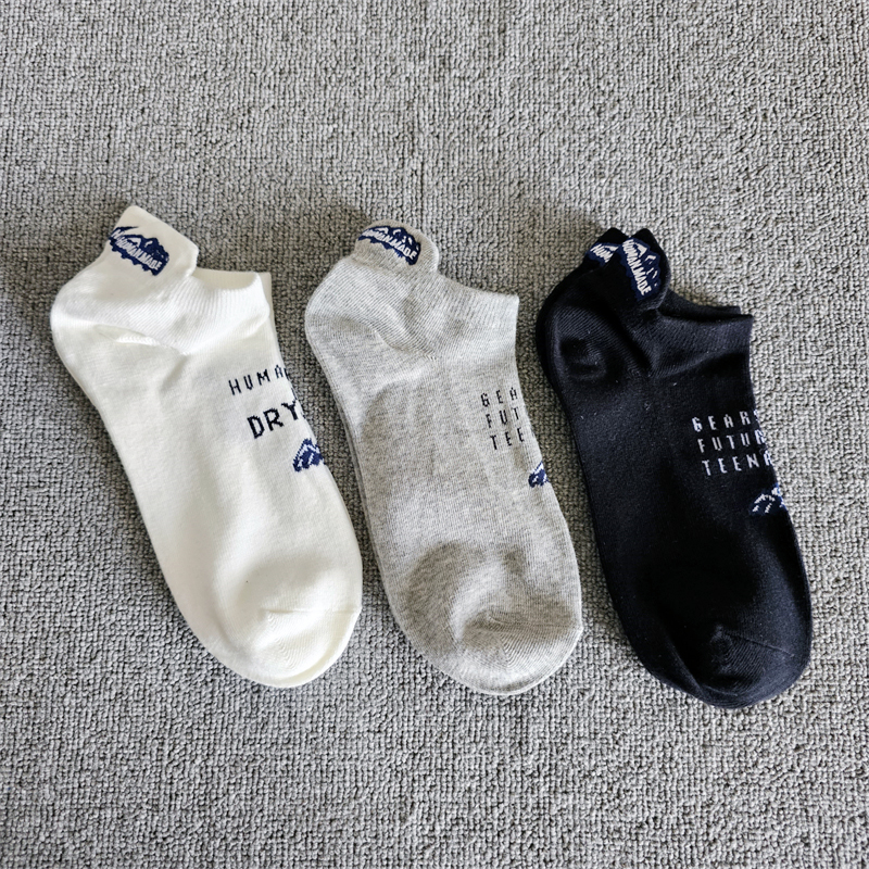 新款潮牌字母英文雪山刺绣春夏船袜棉男女运动短袜子薄款低帮街头