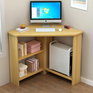 三角形小桌子墙角桌转角电脑桌家用角落拐角书桌出租房放电视桌子