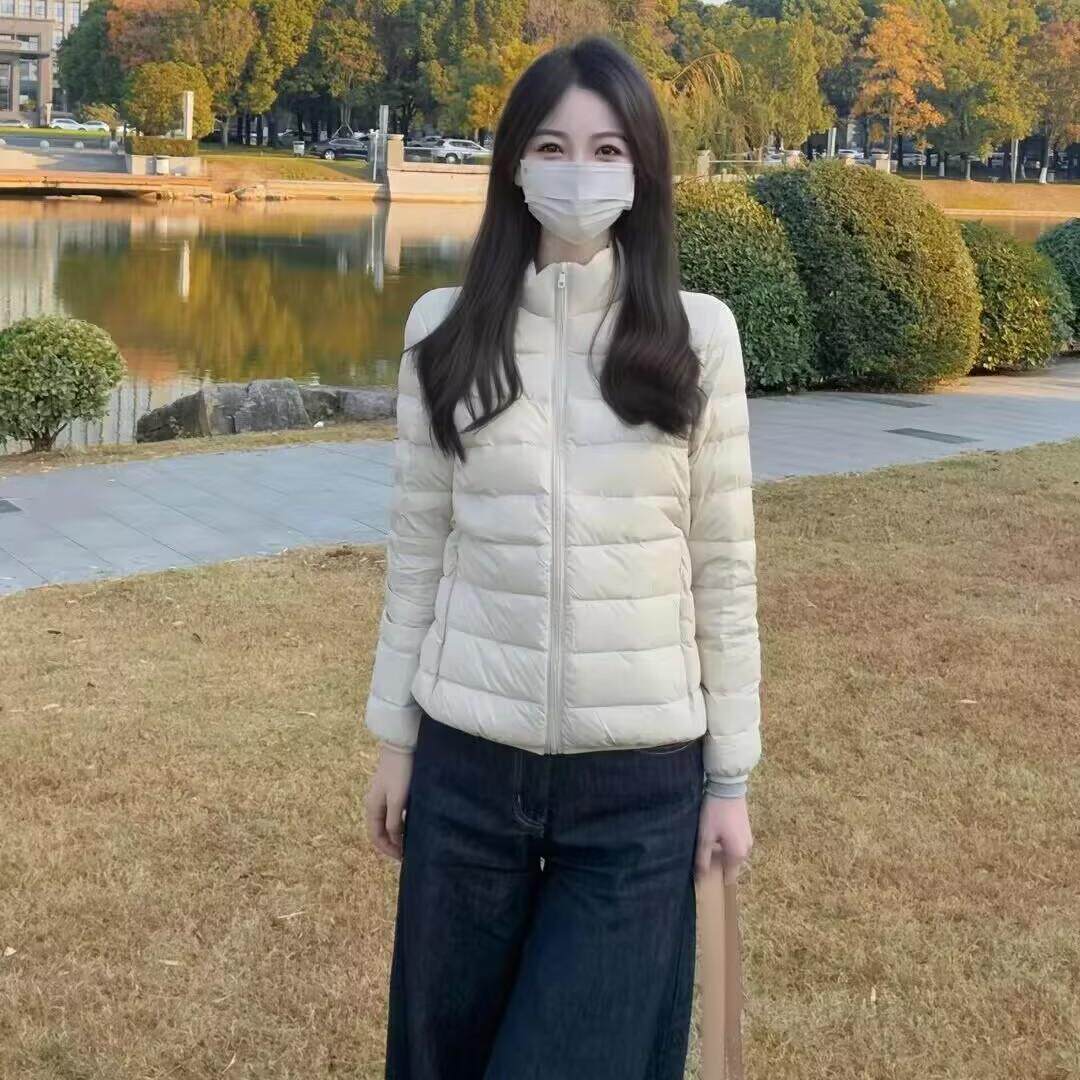轻薄排骨羽绒服女短款内胆外套冬图片