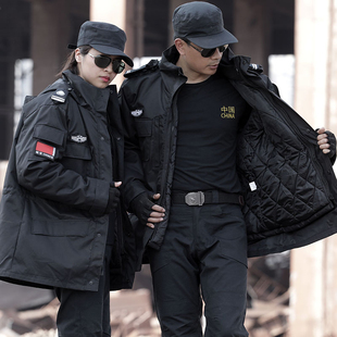 黑色军大衣保安工作服冬季棉服防寒新款正品作训加厚军冬大衣男款