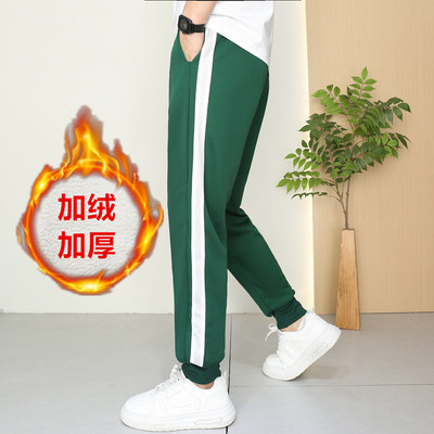 运动裤宽松校园学生耐磨加绒加厚