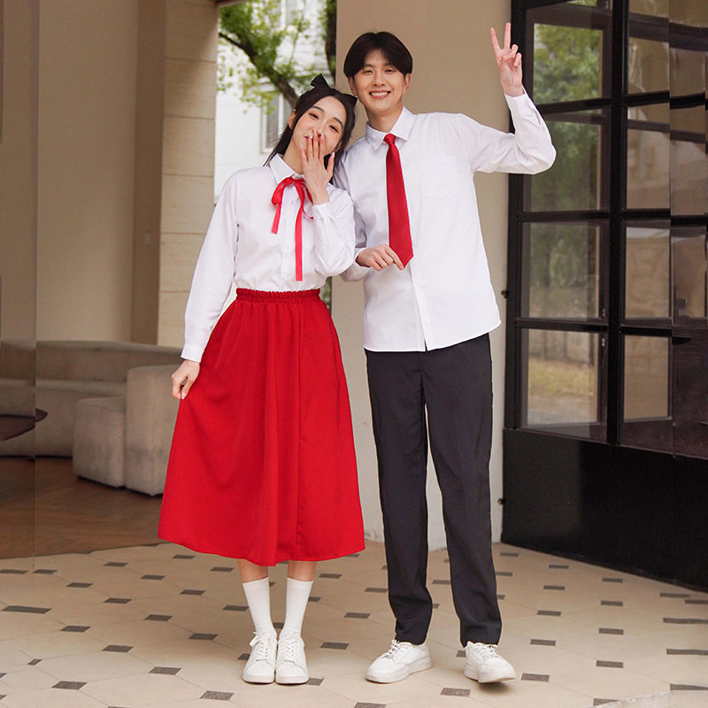 现货jk制服女长袖秋季班服学院风初高中学生运动会校服毕业季套装