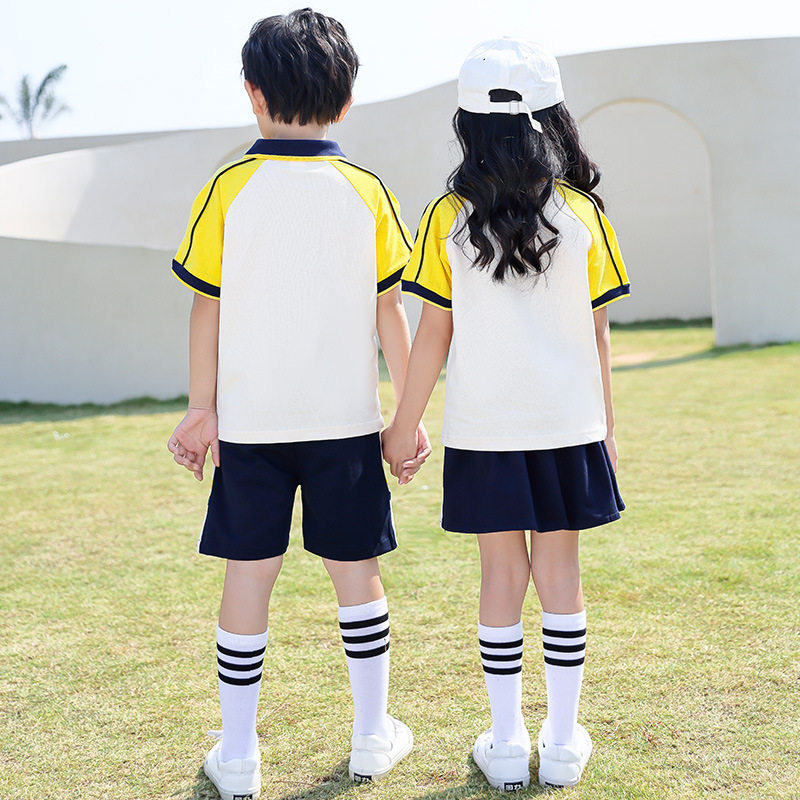 校服小学生2024年夏季三件套装儿童短袖一年级幼儿园园服学院风
