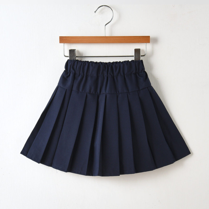 中大童小学生黑色红色校服裙演出儿童短裙子女童百褶裙半身裙春秋