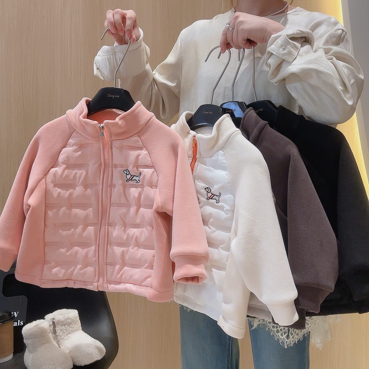 儿童棉服外套男童女童内搭秋冬新款保暖轻薄保暖校服神器休闲上衣