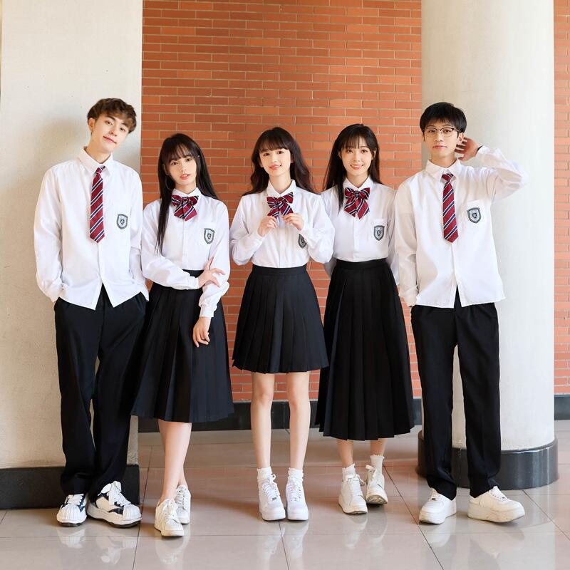 合唱诗歌朗诵演出服装学院风初中生校服高中生学院风英伦班服套装
