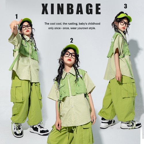 街舞男童套装少儿嘻哈hiphop酷帅演出服夏儿童jazz爵士舞服装