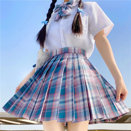 原创jk制服裙基础款正版半身裙子春秋格裙夏季学生校服日系学院风
