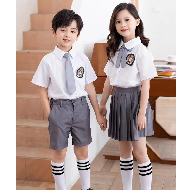 幼儿园园服英伦风儿童夏季学生装学院风校服套装夏小学生班服2023