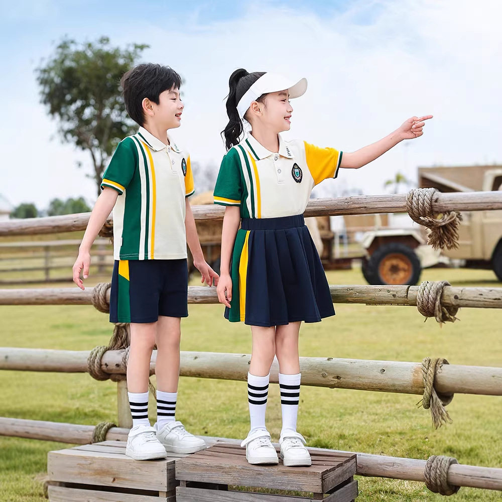中 小学生校服幼儿园 园服班服团体表演服装夏季韩版儿童运动套装