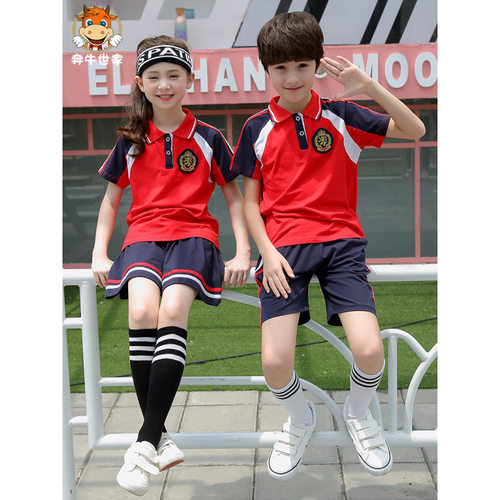 小学生夏季短袖校服套装男女童幼儿园夏款园服运动服班服厂家批发
