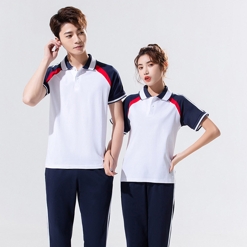 新款中小学生校服套装初中短袖班服定制夏季初中高中运动校服批发