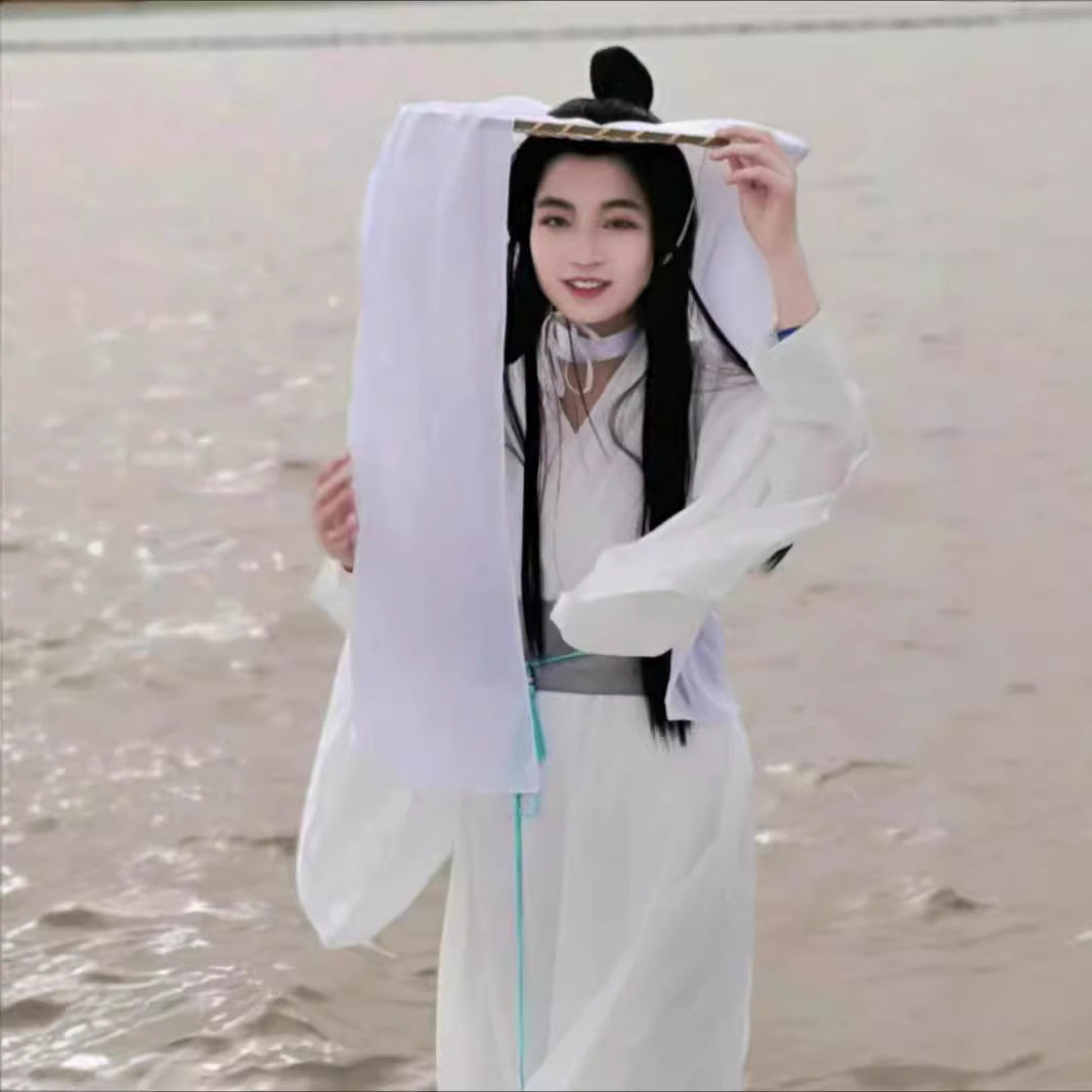 谢怜cos服动画全套天官太子殿下悦神假发斗笠古装汉服花 怜赐福