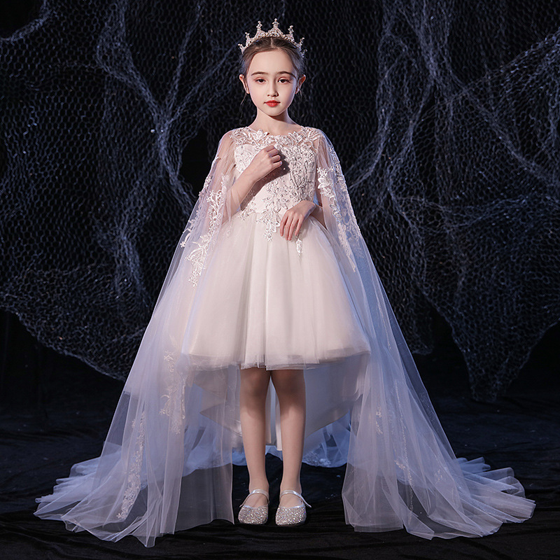 儿童晚礼服花童婚纱女童公主裙蓬蓬纱洋气小孩主持演出服高端