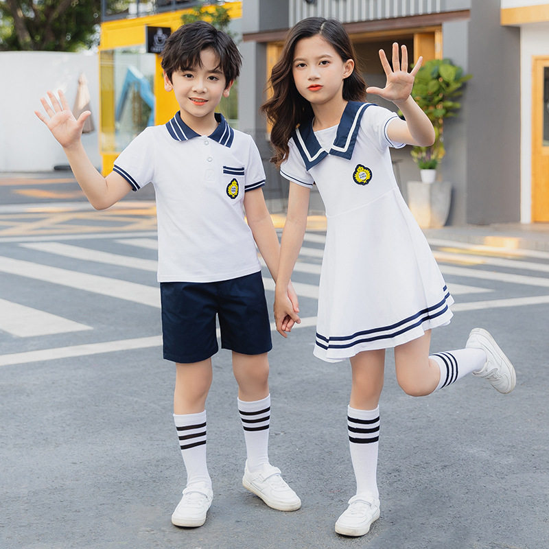 开学季儿童合唱服演出服幼儿园班服小学生校服学院风朗诵表演服装