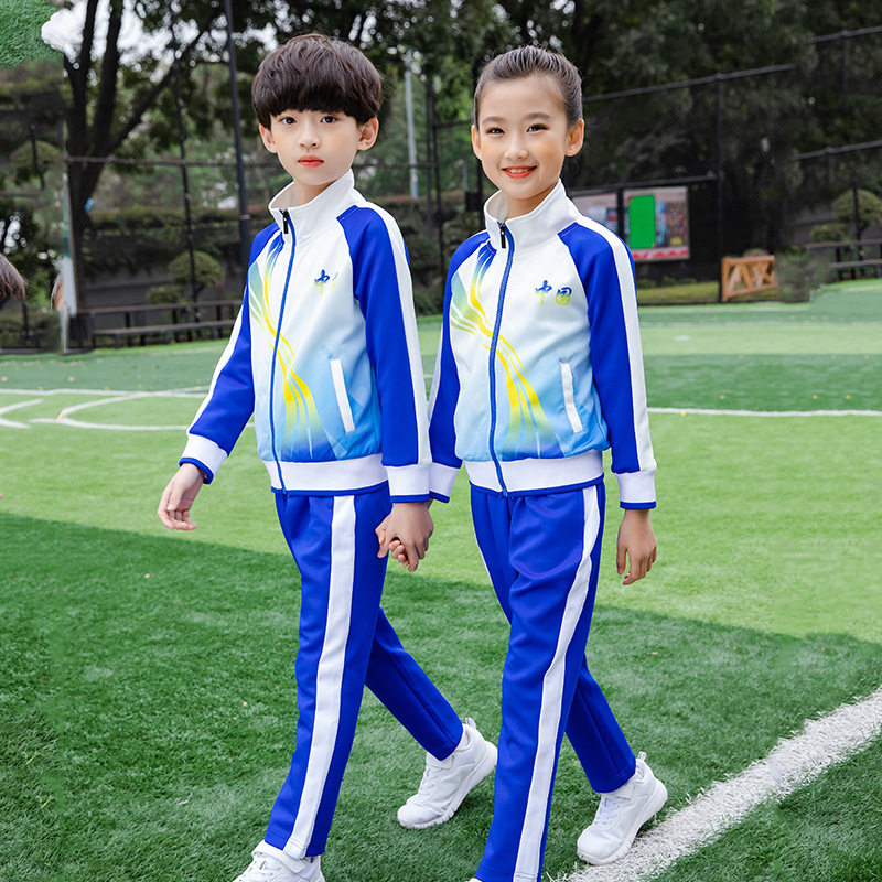 中小学生校服套装春秋外套幼儿园园服亲子班服三件套中国风运动服