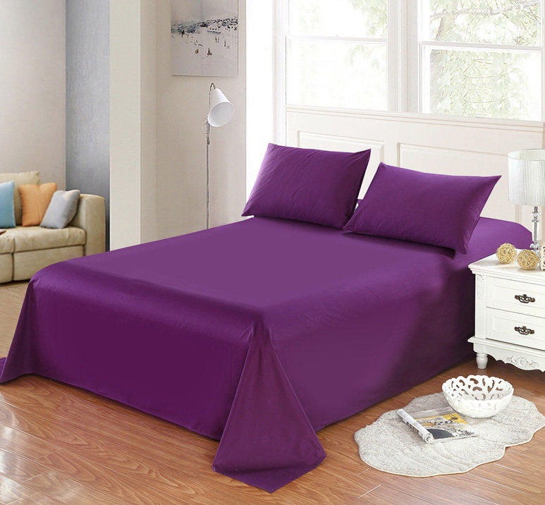 全棉四季款简约素色深紫色单品床单纯棉斜纹活性印染纯色单色被单,床上用品,床单,淘宝优惠券,粉丝福利购,淘宝优惠卷