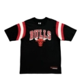 Black Bull Embroidered Patchwork Sleeve T-Shirt