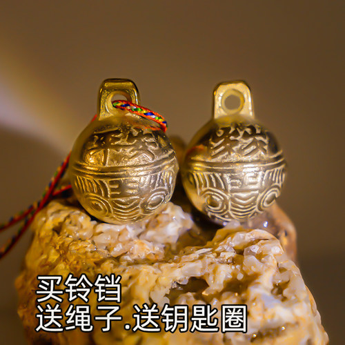 纯黄铜宠物铃铛大中小犬装饰超响