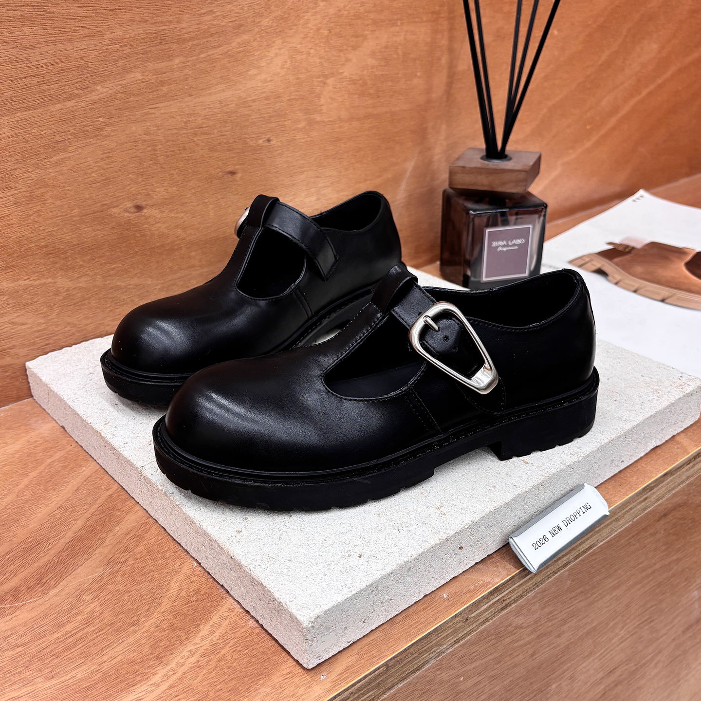 2026春季新款日系厚底玛丽珍鞋女黑色搭扣复古百搭单鞋松糕底