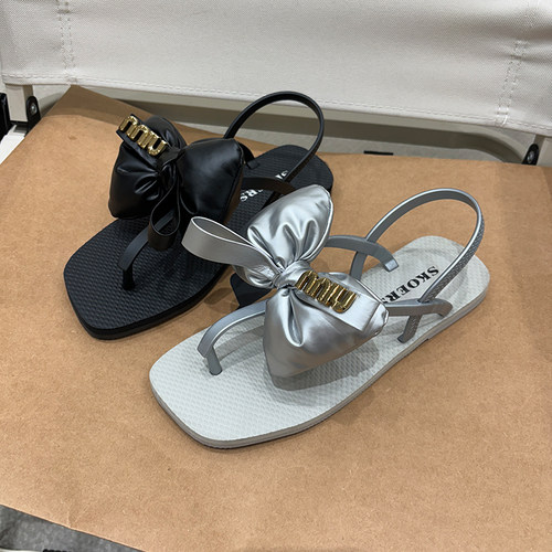 蝴蝶结平底凉鞋SKOERS蝴蝶结休闲