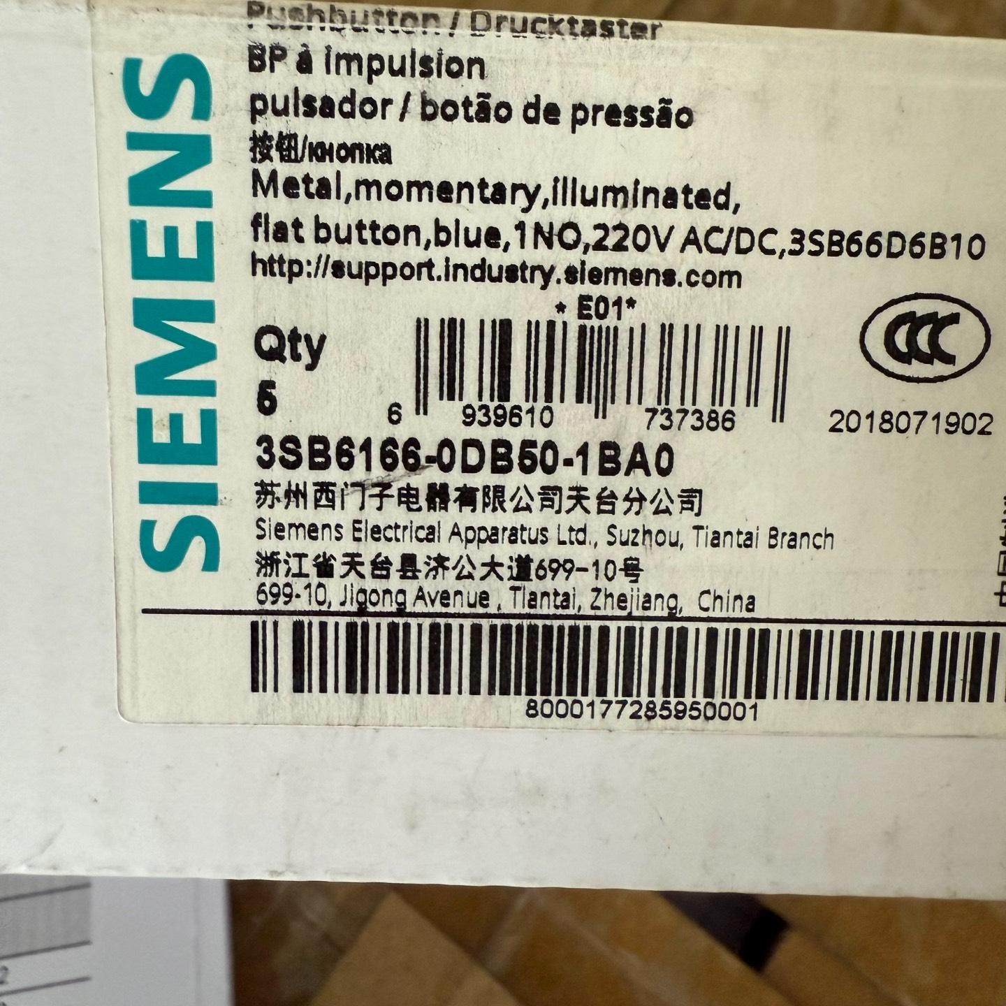 3SB6166-0DB50-1BA0 西门子按钮