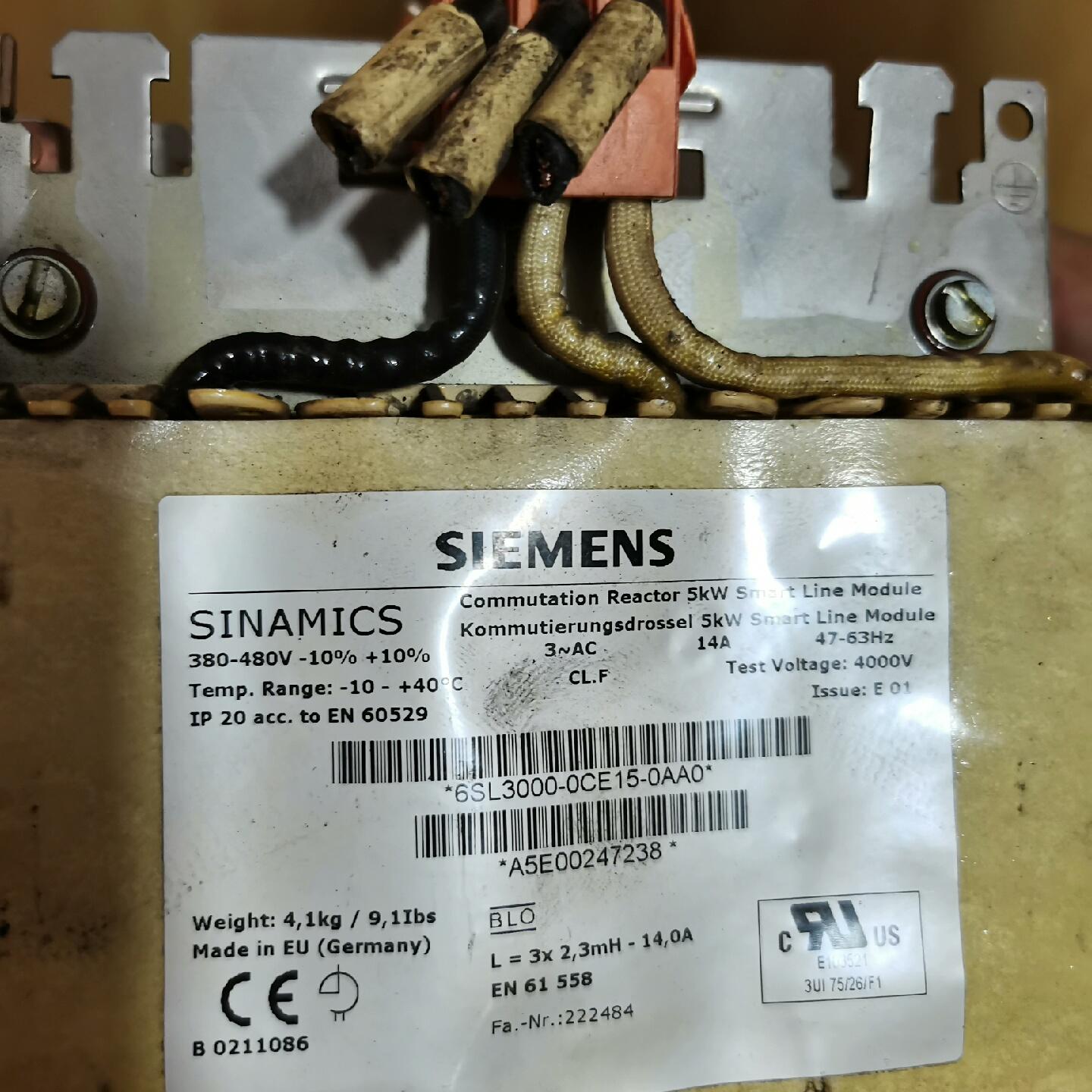 电抗器6SL3000-0CE15-0AA0功能正常拆机