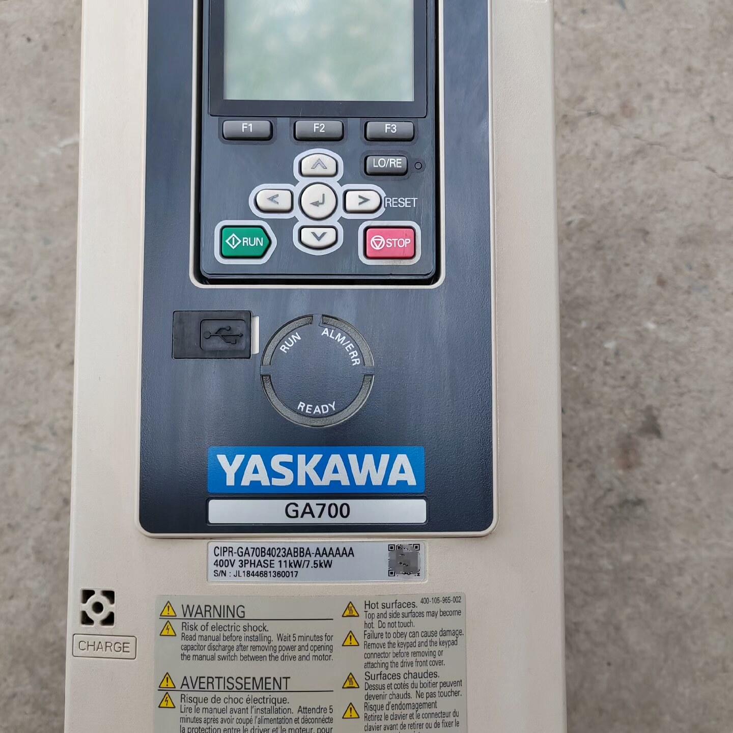 安川变频器CIPR-GA70B4023ABBA-AAAAAA