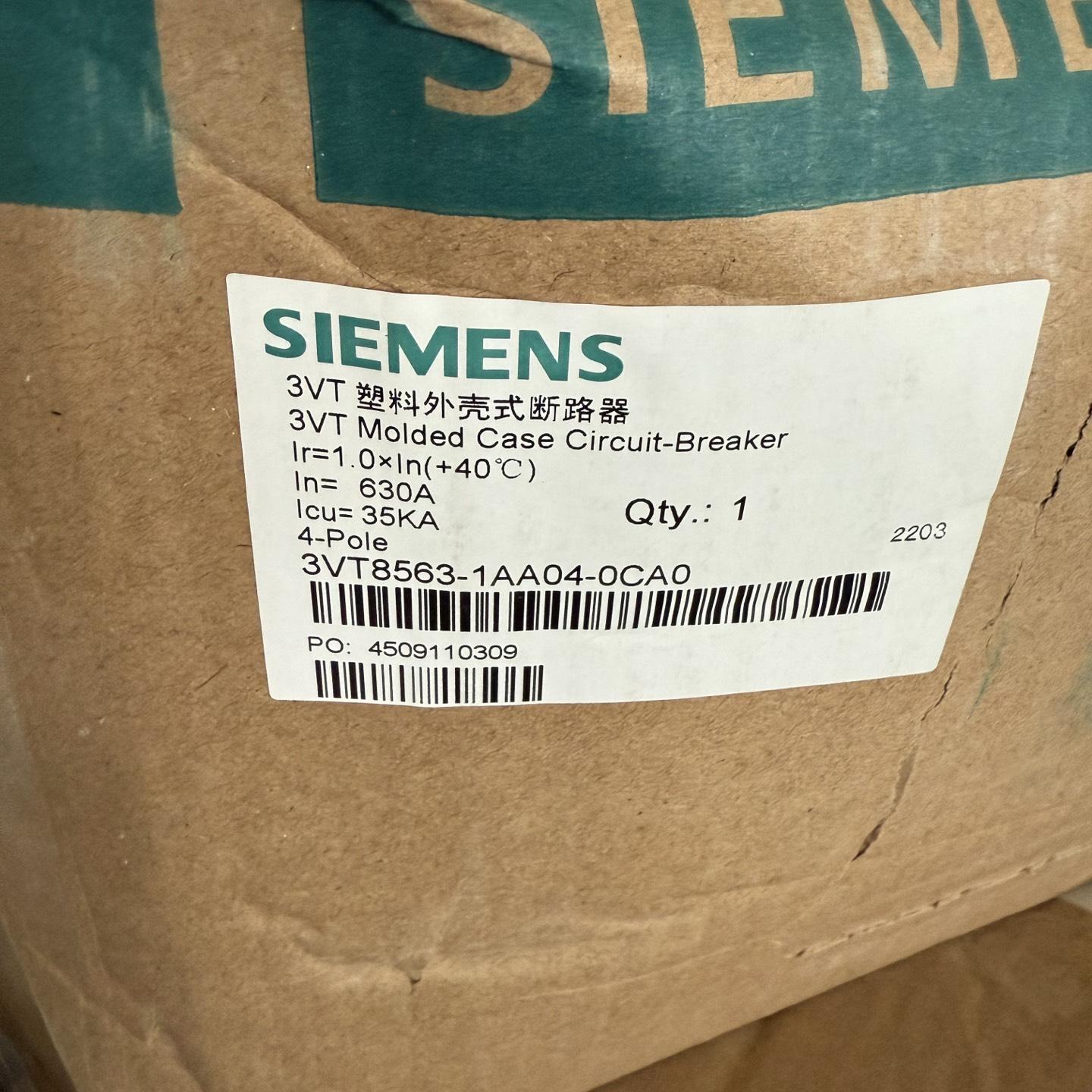 3VT8563-1AA04-0CA0西门子塑壳断路器