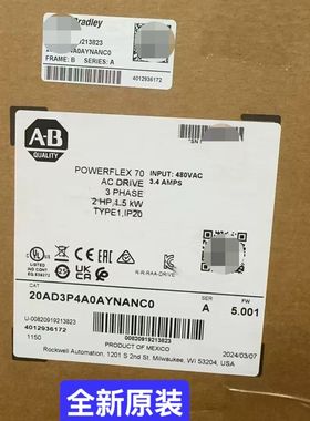 20AD3P4A0AYNANC0 全新 AB 罗克韦尔 PF