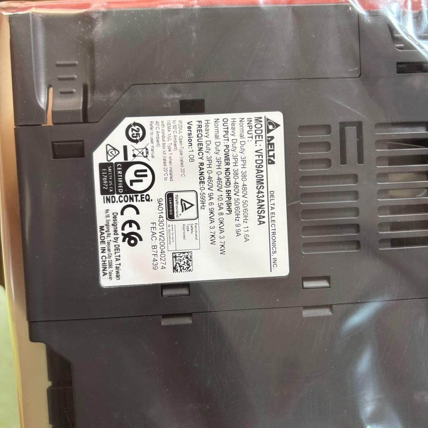 台达变频器VFD9A0MS43ANSAA 3.7KW 3