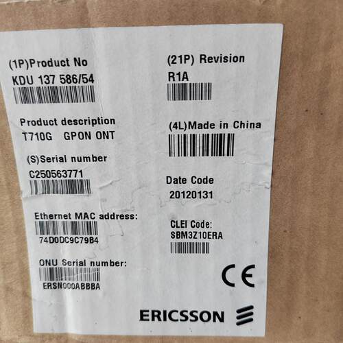 出售原包爱立信T710G GPON ONT交换机 编码K