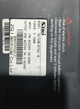 Sjzo变频器ZQ100M-R75G1-B 0.75KW功率