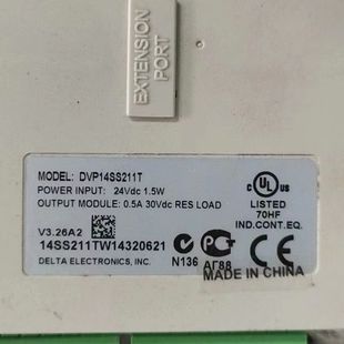 非质量问 实物拍摄成色漂亮 台达DVP14SS211T 拆机