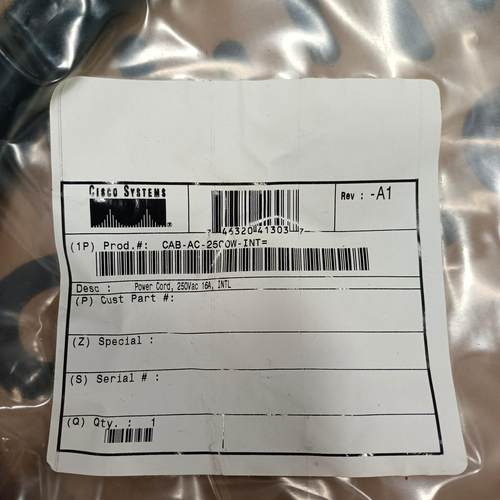 CISCO 原装电源线 CAB-AC-2500W-INT