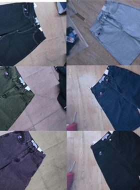 欧版Big Boy Jeans滑板宽松阔腿牛仔短裤中裤耐磨全棉不起球夏