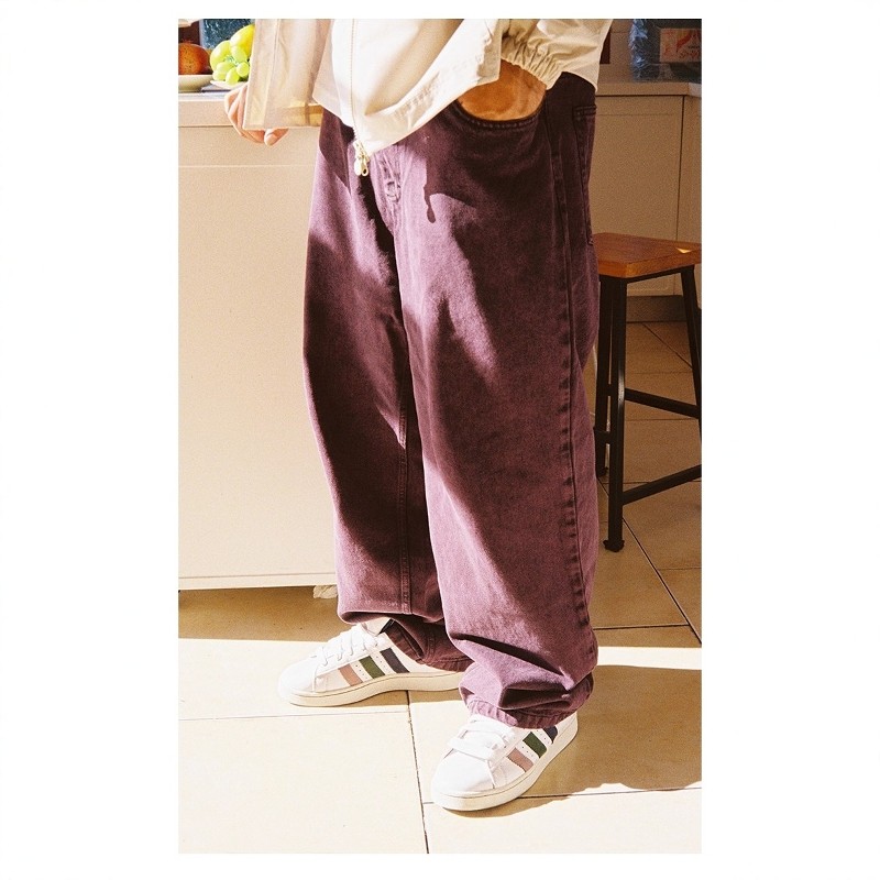 thumbnail for Jeans, slump pants, large crotch pants, wide legs, loose fashion slacks, cotton boutique, Big BoyJeans, mop pants