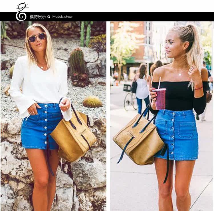 Denim Skirts Summer Women Dresses Big Size Jean short Skirtin the Women's clothing/Boutique , Skirts  category - from Buy2taobao.com to provide professional Taobao agent buy service