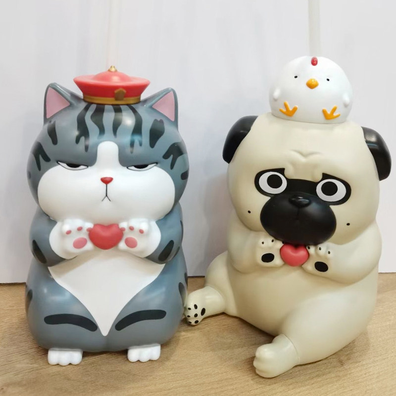 吾皇万睡巴扎黑猫狗正版影城水杯