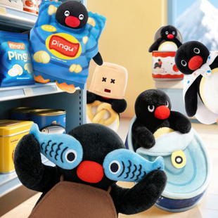 优迈Pingu企鹅盲盒躲猫猫系列毛绒挂件玩偶小公仔玩具周边联名礼