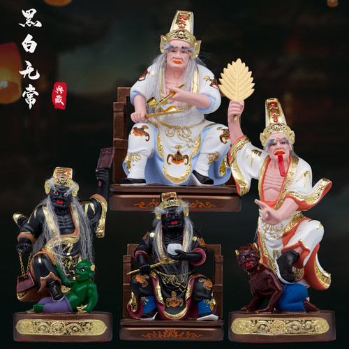 树脂招财东南亚客厅七爷八爷神像