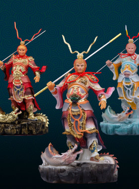 树脂中式多种材质齐天大圣摆件