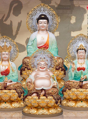 全堂佛铜彩绘家居摆件