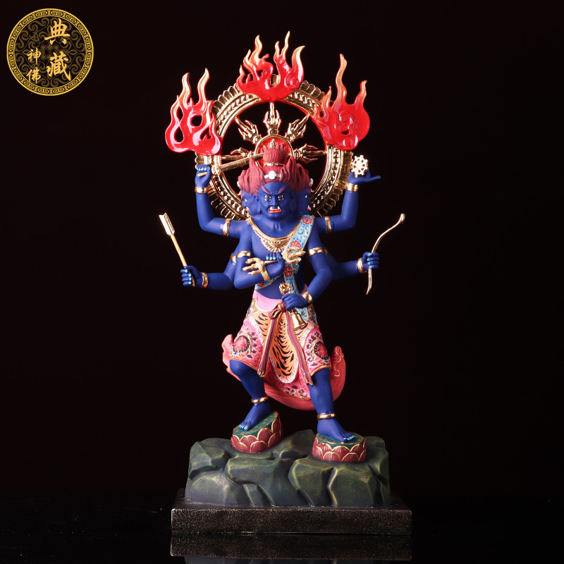 密宗彩绘大明王之金刚夜叉佛像