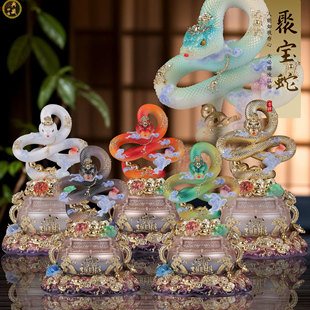 聚宝盆蟒蛇像像真身汉白玉十二生肖蛇柳蛇莽仙灵蛇像招财供奉摆件
