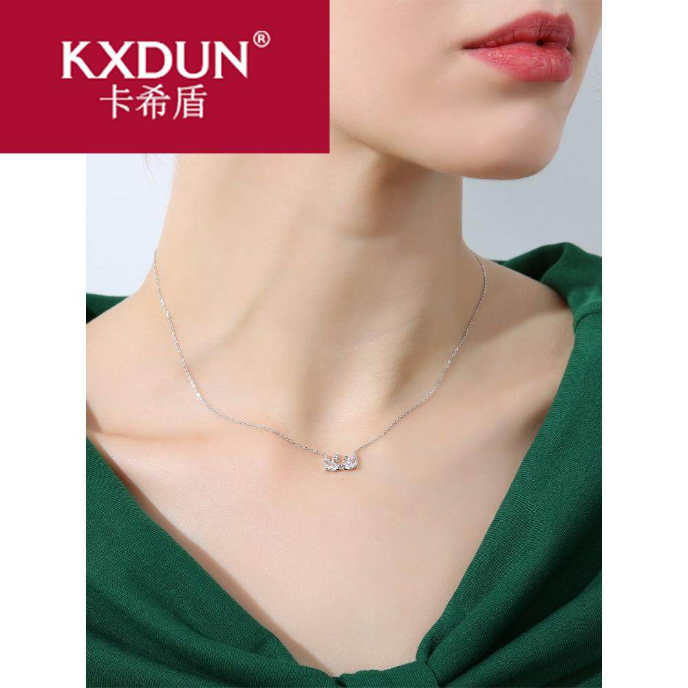 KXDUN日式925银小天鹅项链简约气质项圈锁骨链小众网红脖颈XJ0723